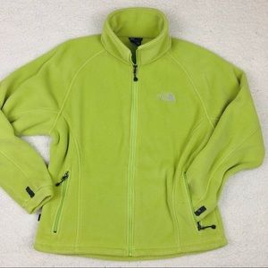 The North Face Lime Green Fleece Jacket/ Sweater
